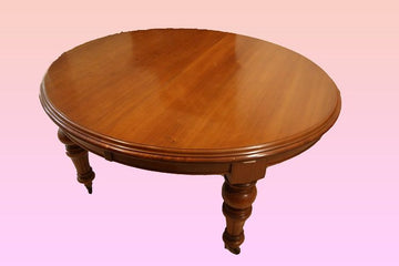 Table extensible anglaise antique des années 1800 restaurée en acajou