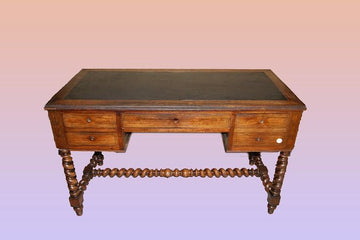 Antique French writing inlaid desk from the 1800s, Charles X style