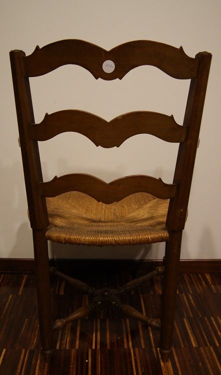 Coppia di antiche poltroncine incannate del 1800