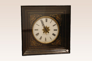 Antique French Boulle style wall clock from 1800