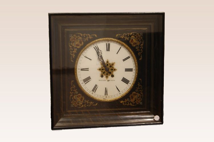 Antico orologio da parete francese stile Boulle del 1800