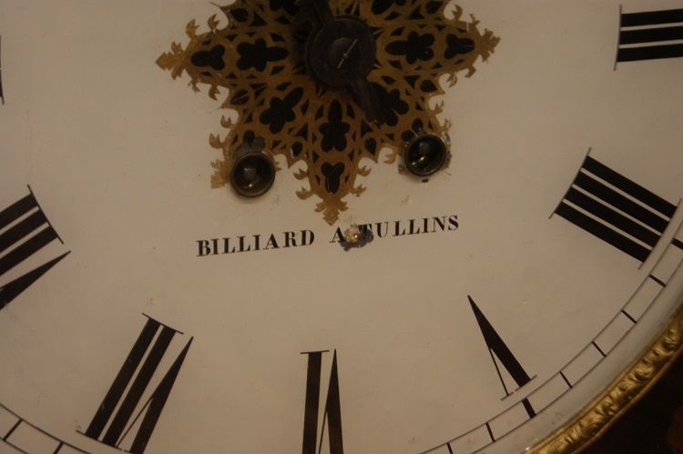 Antico orologio da parete francese stile Boulle del 1800