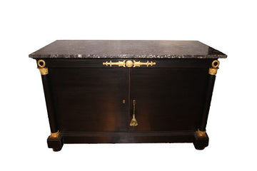 Antique Empire style Sideboard from 1800 with lacquered bronzes