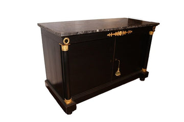 Antique Empire style Sideboard from 1800 with lacquered bronzes