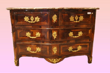 Stunning antique Regency chest of drawers from the 1700s French with bronze and marble