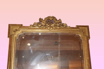 Grand miroir Louis XVI à cymatium