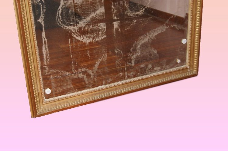Specchiera francese del 1800 Luigi XVI foglia oro