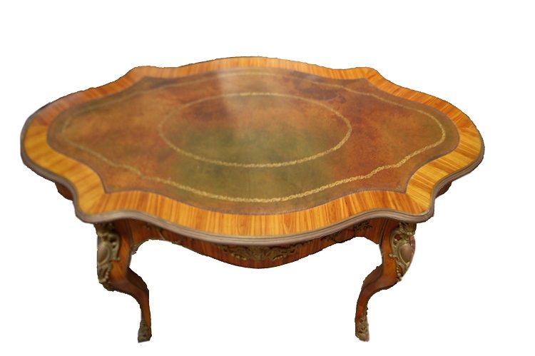 Scrivania sagomata Luigi XV del 1800 in bois de rose