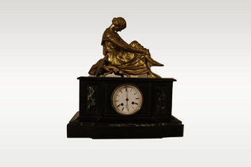 Antique bronze mantel clock signed J. Pradier from 1800