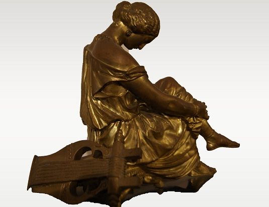 Antico orologio con bronzo firmato J. Pradier del 1800