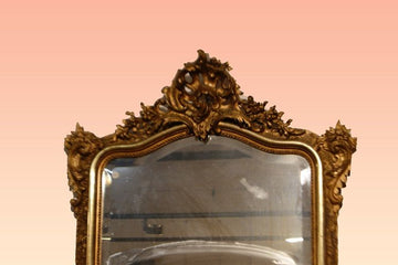 Louis XV gold leaf mirror, late 19th century