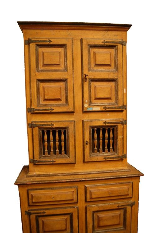 Antica credenza rustica laccata - Mobili Antichi - 1900
