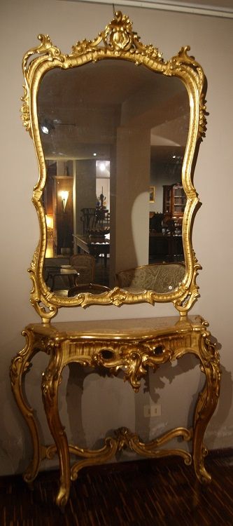 Antico salotto 10 pezzi del 1800 Luigi XV francese dorato foglia oro