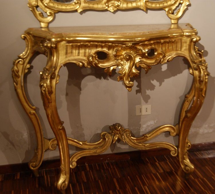 Antico salotto 10 pezzi del 1800 Luigi XV francese dorato foglia oro
