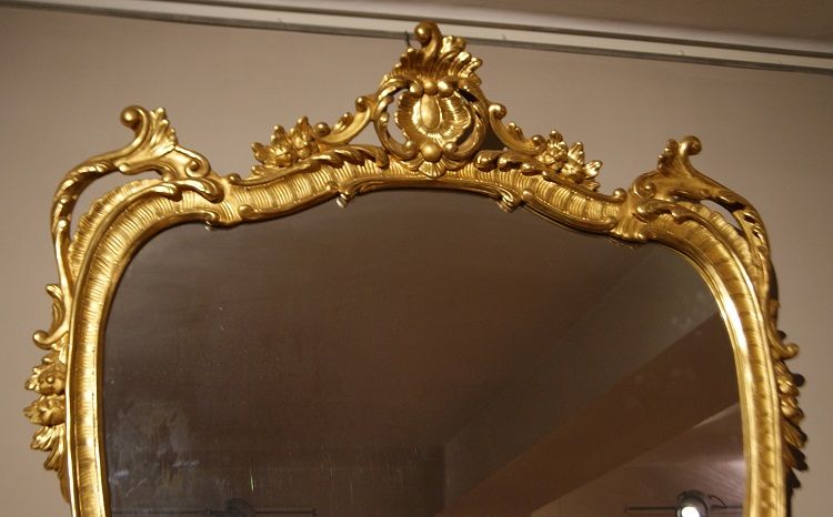 Antico salotto 10 pezzi del 1800 Luigi XV francese dorato foglia oro