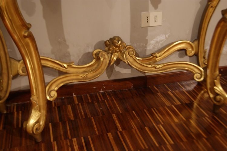 Antico salotto 10 pezzi del 1800 Luigi XV francese dorato foglia oro