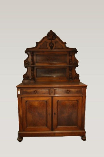 Antique Louis Philippe Cupboard from 1800 in flamed walnut