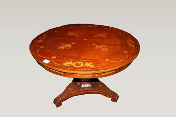 Early 19th century Dutch coffee table inlaid in mahogany