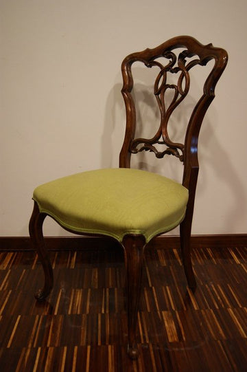 quattro sedie antiche francesi del 1800 in noce Luigi Filippo