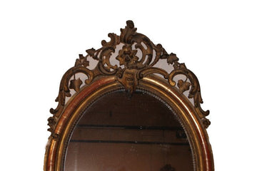 Miroir ovale Louis XV milieu des années 1800