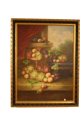 Antique French still life oil painting signed 1900