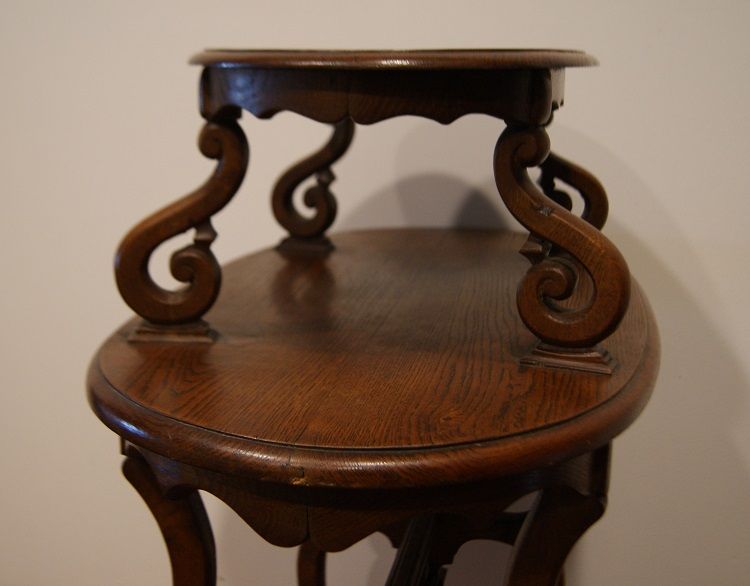 Antico tavolino 2 piani francese del 1800