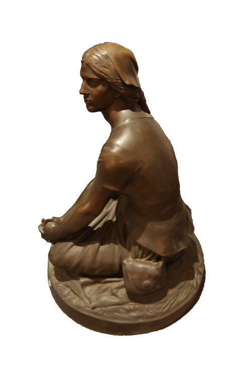 Scultura di "Henri Chapu" Joan of arc del 1800