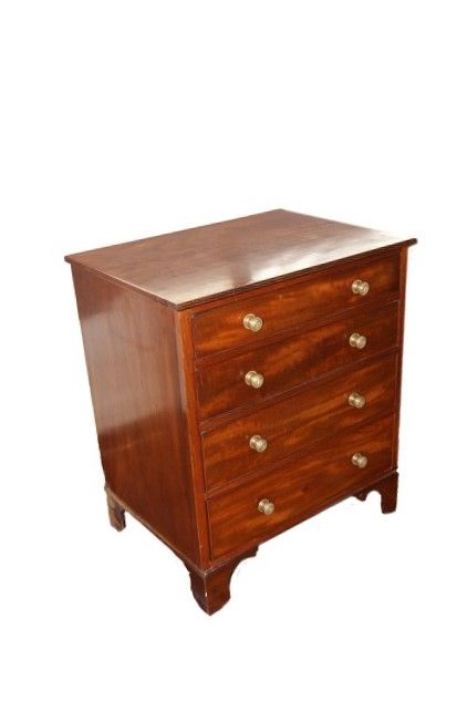 Antico mobiletto con 4 cassetti del 1800 Vittoriano in mogano