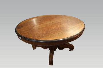 Antique 4 m extendable table from 1800 in Louis Philippe walnut