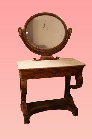 Ancient Empire style Dressing Table from the 1800s with marble