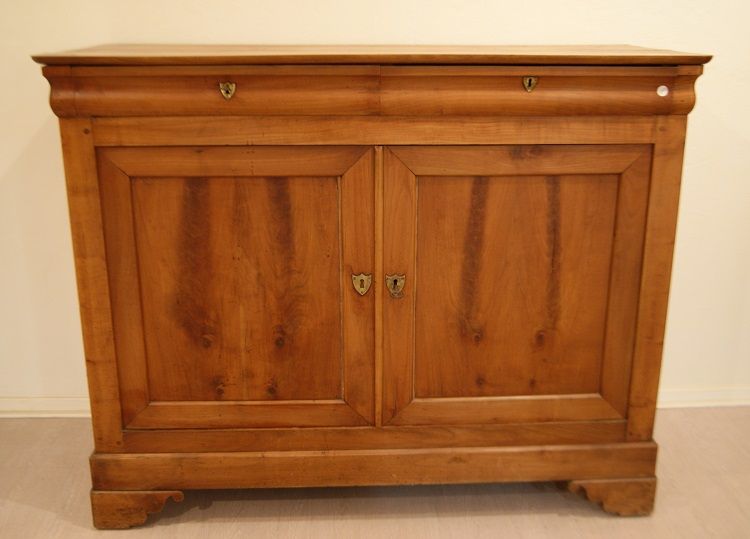 Antica credenza francese semplice del 1800 in ciliegio