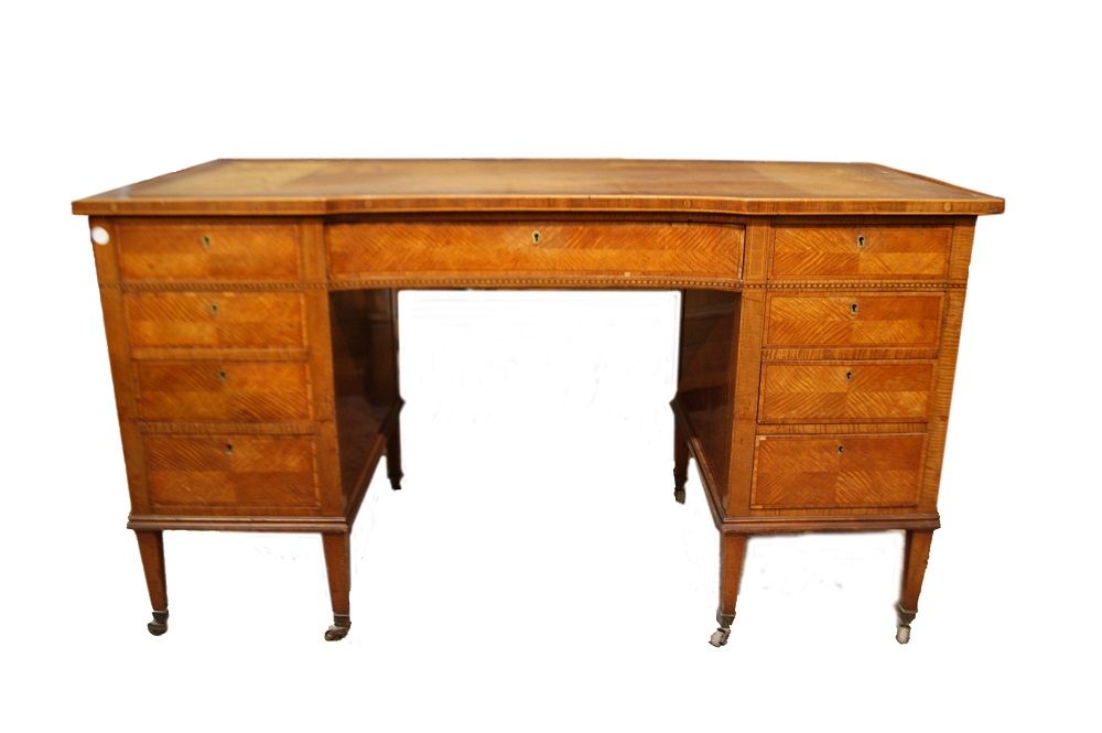 Antica scrivania inglese vittoriana del 1800 in Citron wood