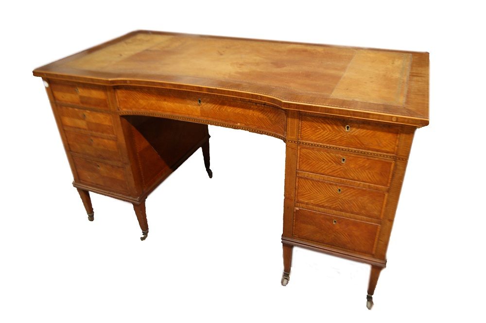 Antica scrivania inglese vittoriana del 1800 in Citron wood