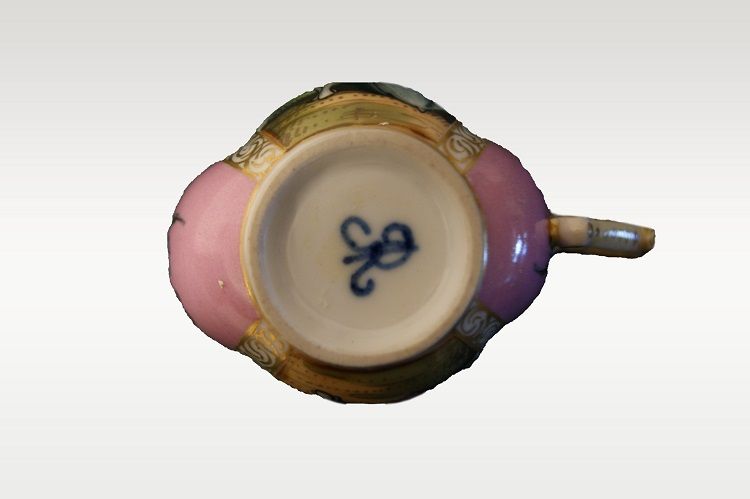 Tazza in porcellana del 1800 Meissen con marchio