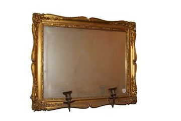 Pair of French mirrors with candlesticks