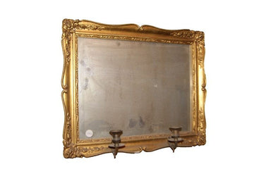 Pair of French mirrors with candlesticks