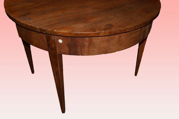 Antique Louis XVI circular extendable table in French walnut from the 1800s