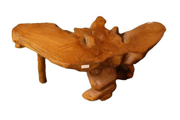 Antico tavolino ricavato da radice secolare di mangrovia