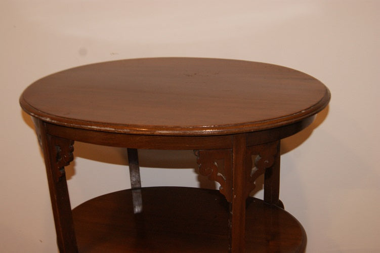 Tavolino Inglese di fine 1800 stile Liberty in legno di mogano