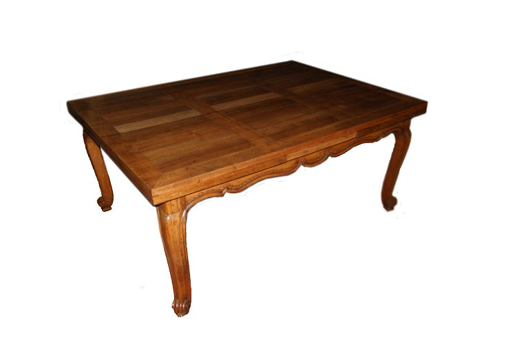 Grande tavolo allungabile rettangolare francese del 1800 stile Provenzale