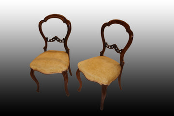 Groupe de 4 chaises françaises du 19ème siècle en palissandre