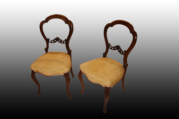 Group of 4 French chairs from the 19th century in rosewood