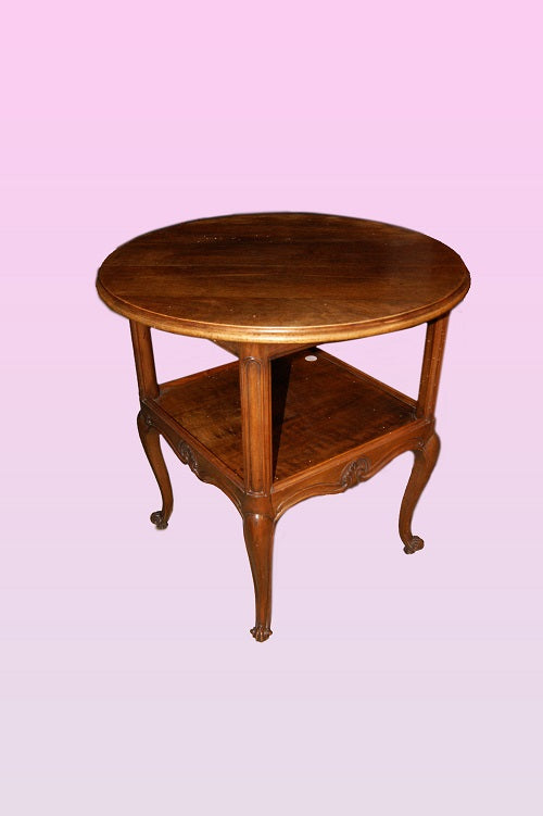 Tavolino francese del 1800 stile Provenzale in legno di noce