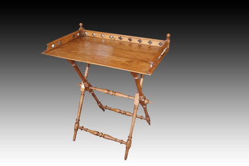 Petite Table à plateau du 19ème siècle en bois de chêne