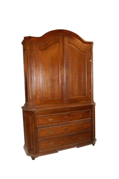 Grande Trumeau olandese del 1700 in legno di rovere