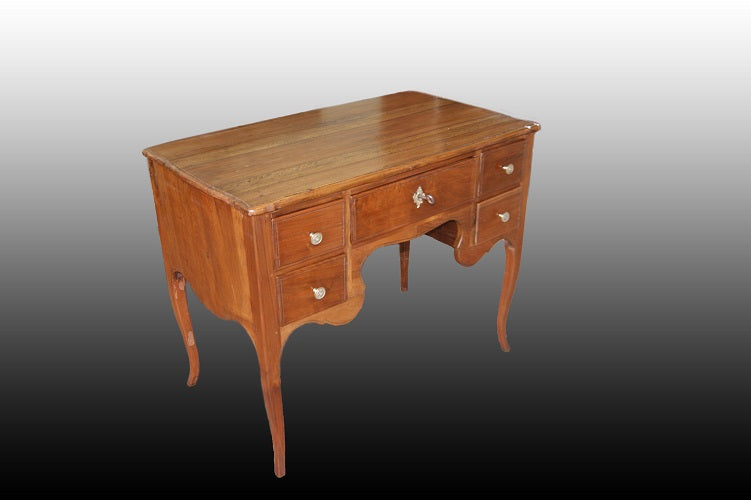 Scrittoio francese del 1800 stile Transizione in legno di noce