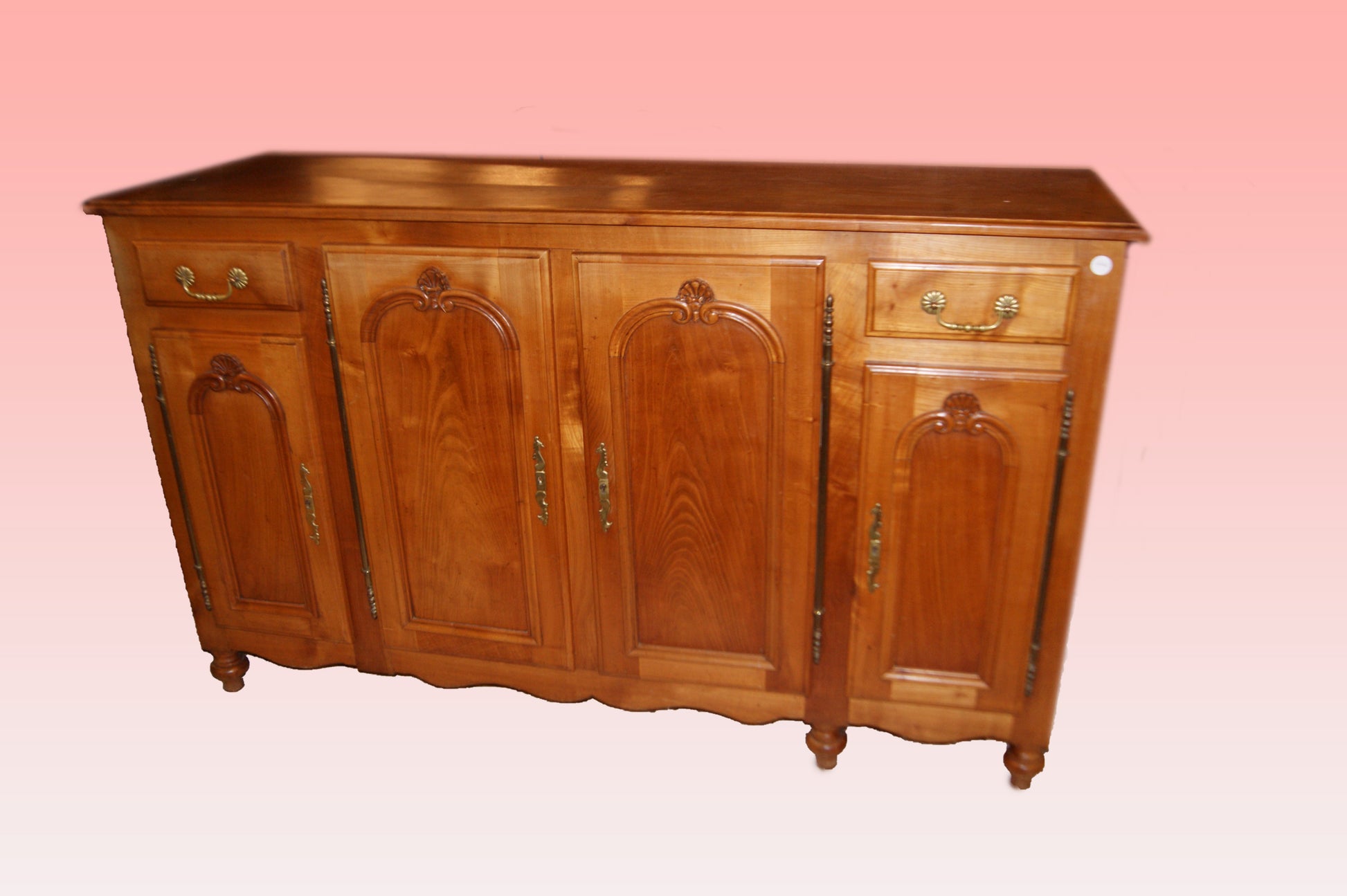 Credenza francese in legno di ciliegio 4 porte con cassetti di inizio 1900