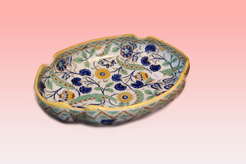 French plate in richly decorated ceramic