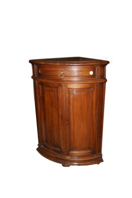 Angoliera bassa francese di fine 1800 in legno di noce
