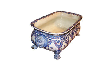 Centrotavola in ceramica inglese di gusto orientale del 1800